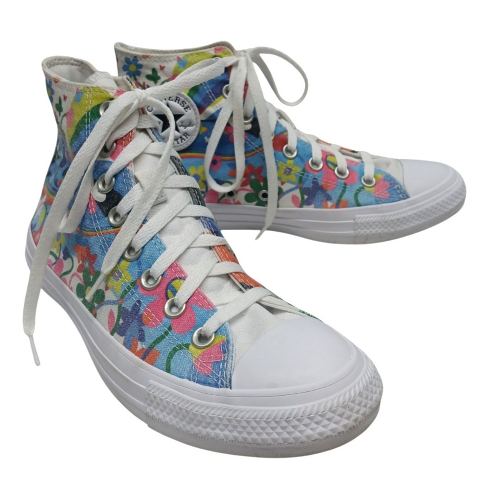 Converse Chuck Taylor‎ All Star Hi Tops  White/Multi 2021 - 170822C / 7M - 9W - Picture 3 of 11
